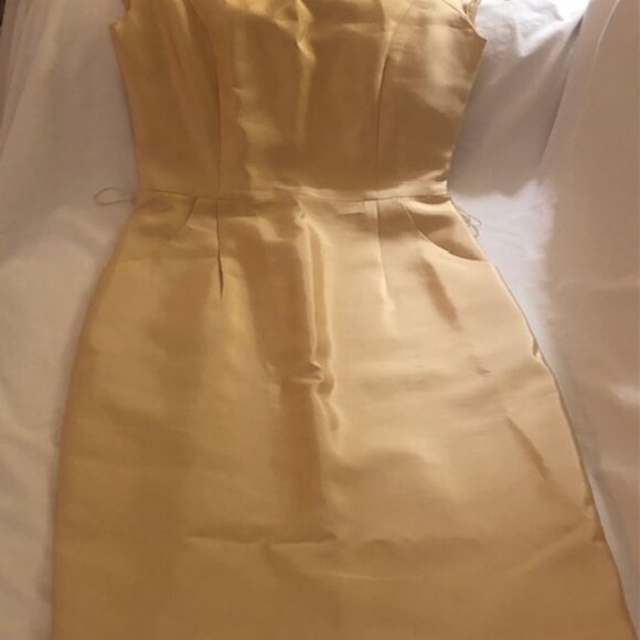 Talbots Gold Dress with Sequined Belt; Pre-Owned; Excellent Condition; GORGEOUS - Picture 2 of 15